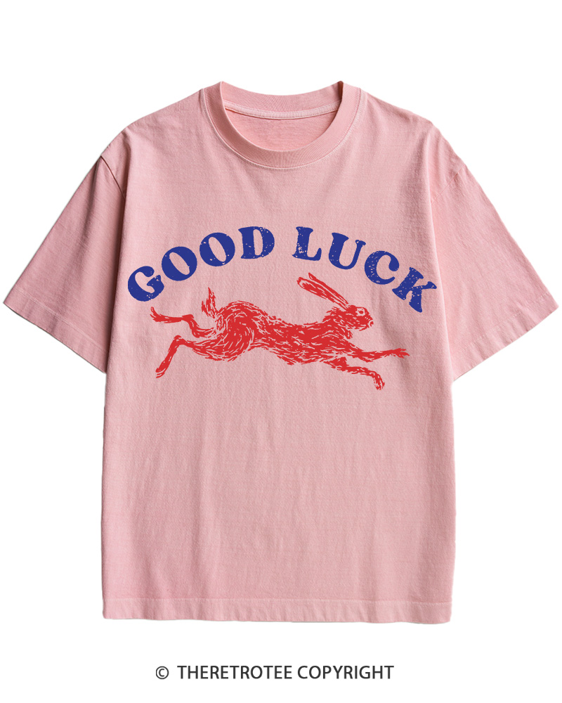 TheRetroTee Good Luck 1970s Cotton T-Shirt
