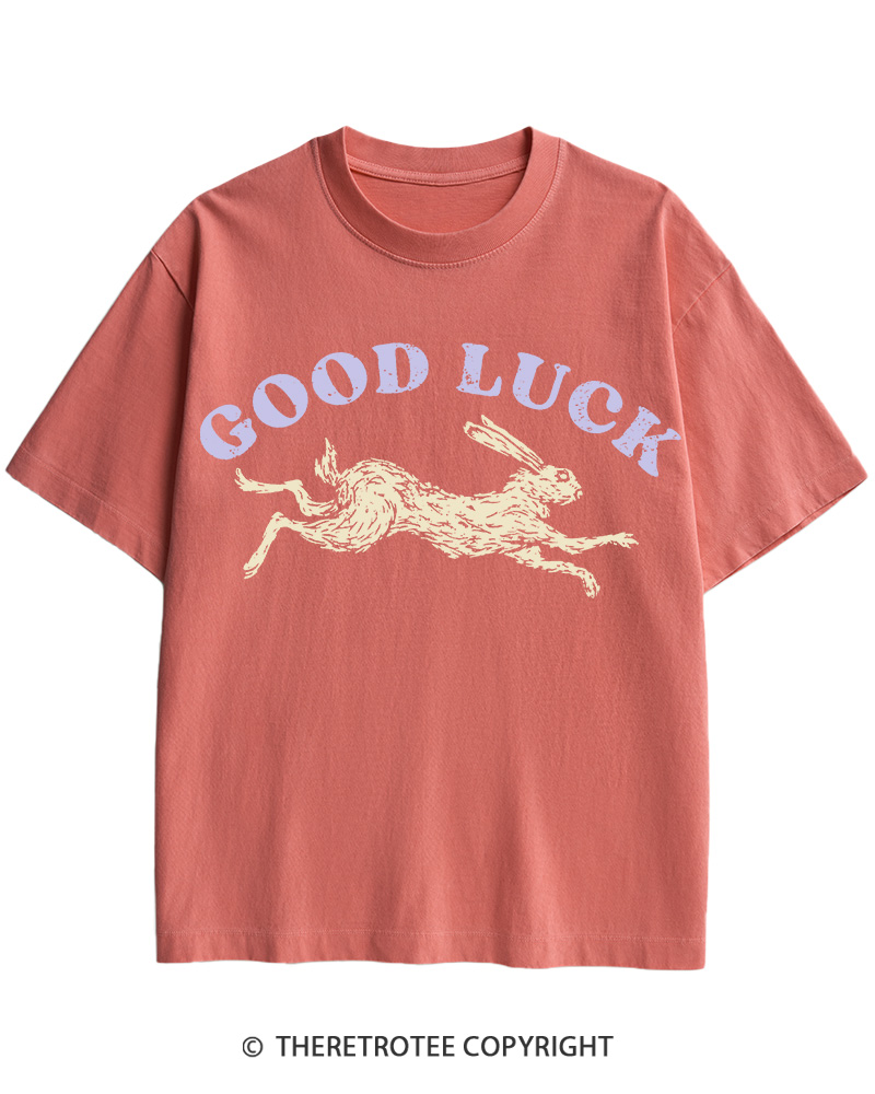 TheRetroTee Good Luck 1970s Cotton T-Shirt