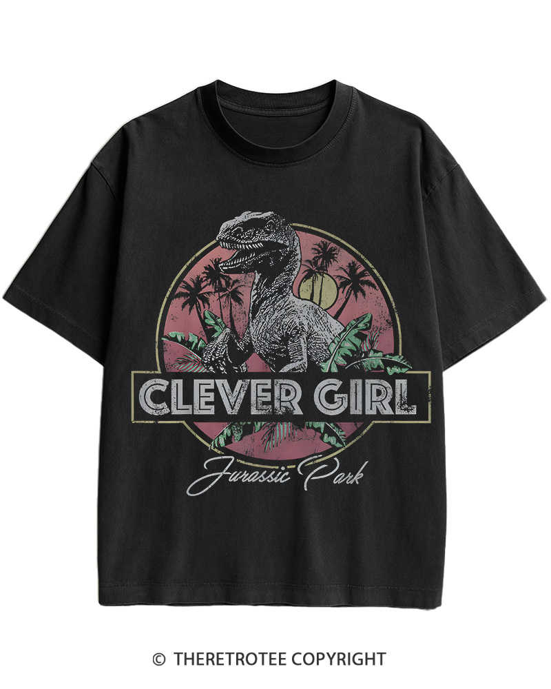 TheRetroTee Velociraptor 1990s Cotton T-Shirt
