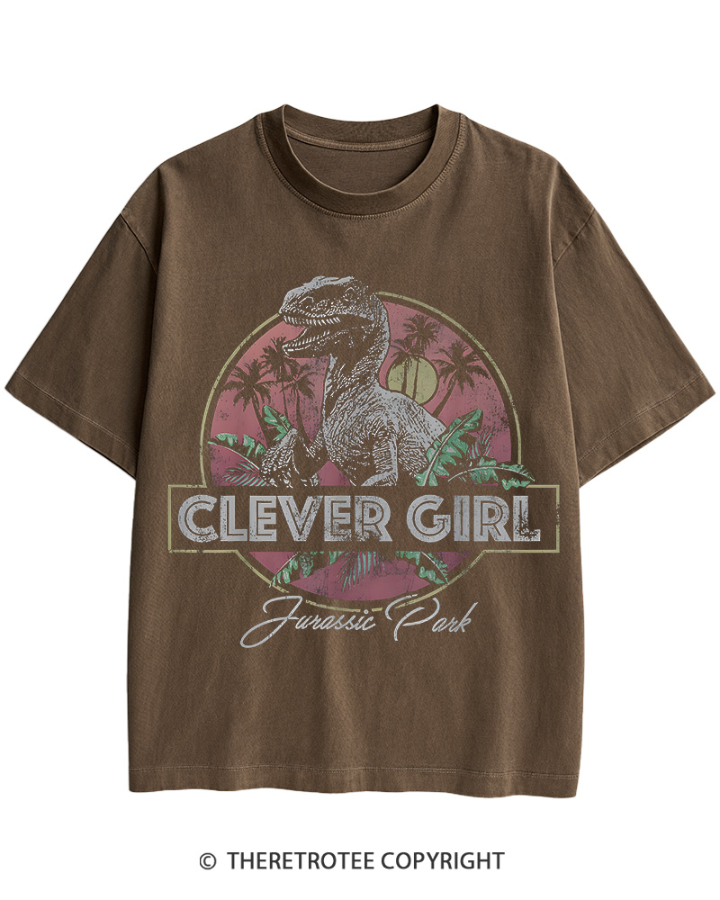 TheRetroTee Velociraptor 1990s Cotton T-Shirt