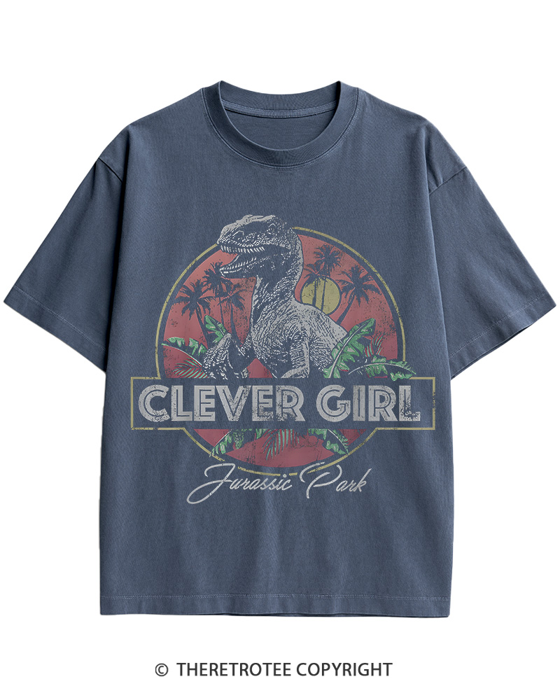 TheRetroTee Velociraptor 1990s Cotton T-Shirt