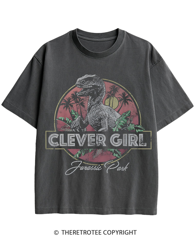 TheRetroTee Velociraptor 1990s Cotton T-Shirt