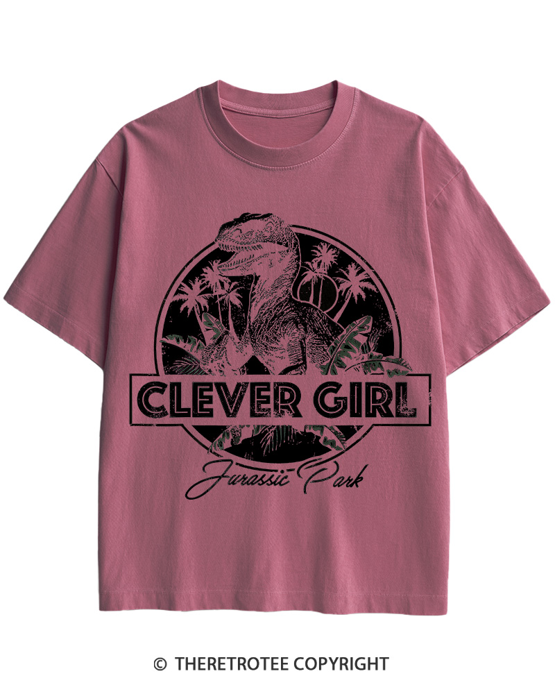 TheRetroTee Velociraptor 1990s Cotton T-Shirt