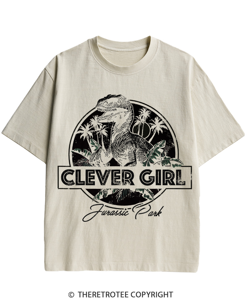 TheRetroTee Velociraptor 1990s Cotton T-Shirt
