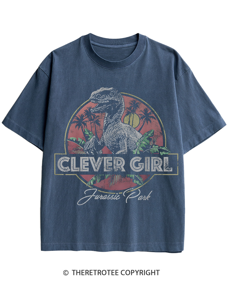 TheRetroTee Velociraptor 1990s Cotton T-Shirt