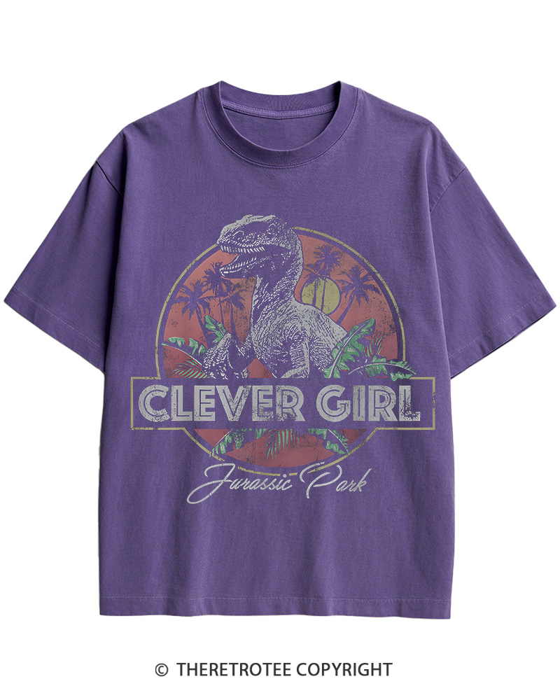TheRetroTee Velociraptor 1990s Cotton T-Shirt