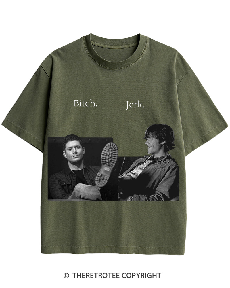 TheRetroTee Supernatural Btch Jerk 2000s Cotton T-Shirt