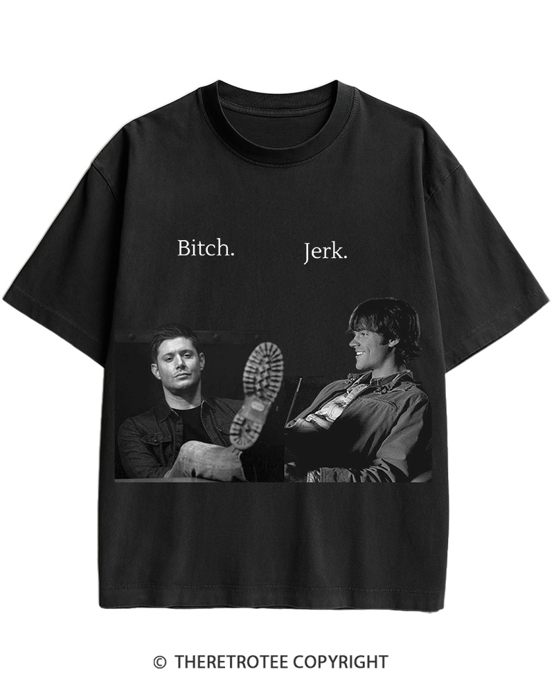 TheRetroTee Supernatural Btch Jerk 2000s Cotton T-Shirt
