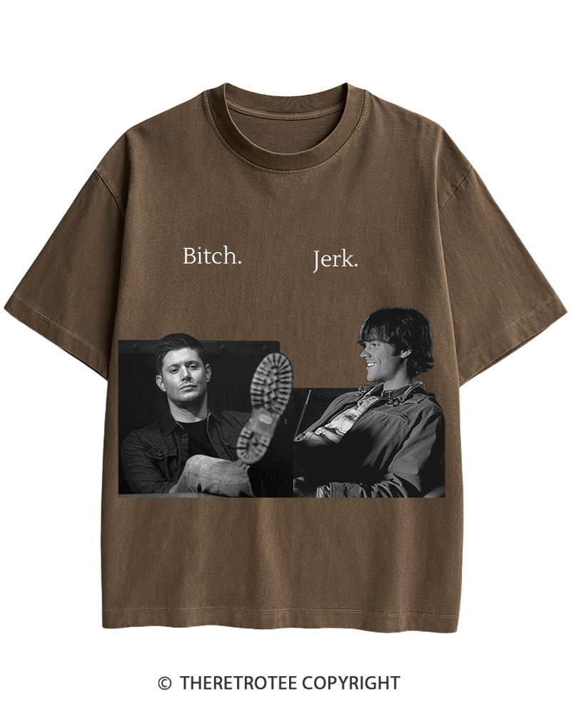 TheRetroTee Supernatural Btch Jerk 2000s Cotton T-Shirt