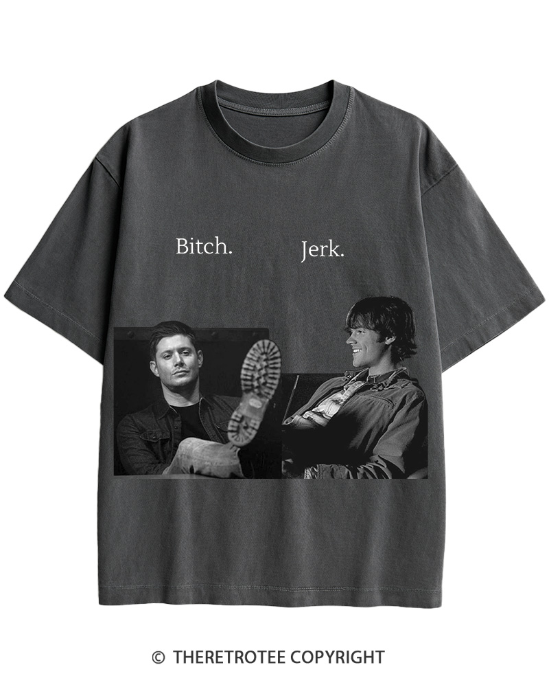 TheRetroTee Supernatural Btch Jerk 2000s Cotton T-Shirt