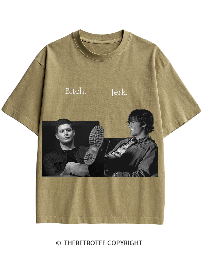 TheRetroTee Supernatural Btch Jerk 2000s Cotton T-Shirt