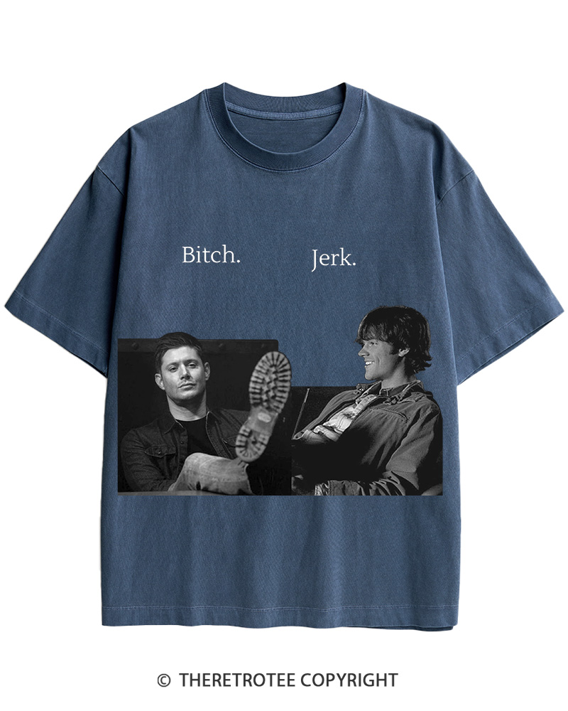 TheRetroTee Supernatural Btch Jerk 2000s Cotton T-Shirt