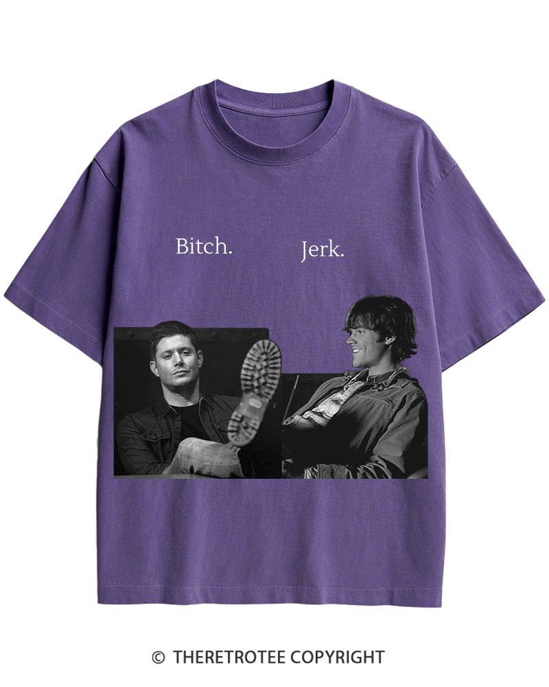 TheRetroTee Supernatural Btch Jerk 2000s Cotton T-Shirt