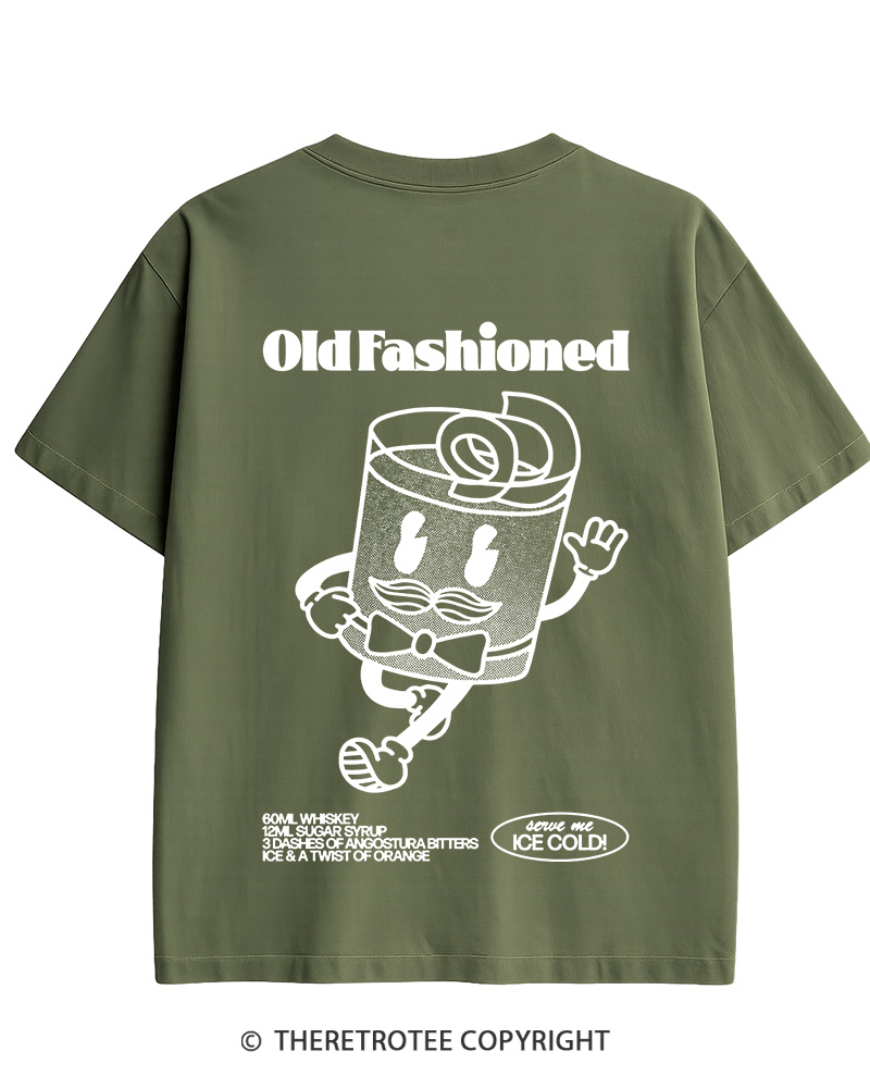 TheRetroTee Old Fashioned 1960s Cotton T-Shirt