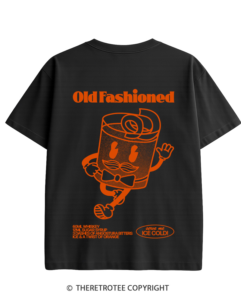 TheRetroTee Old Fashioned 1960s Cotton T-Shirt