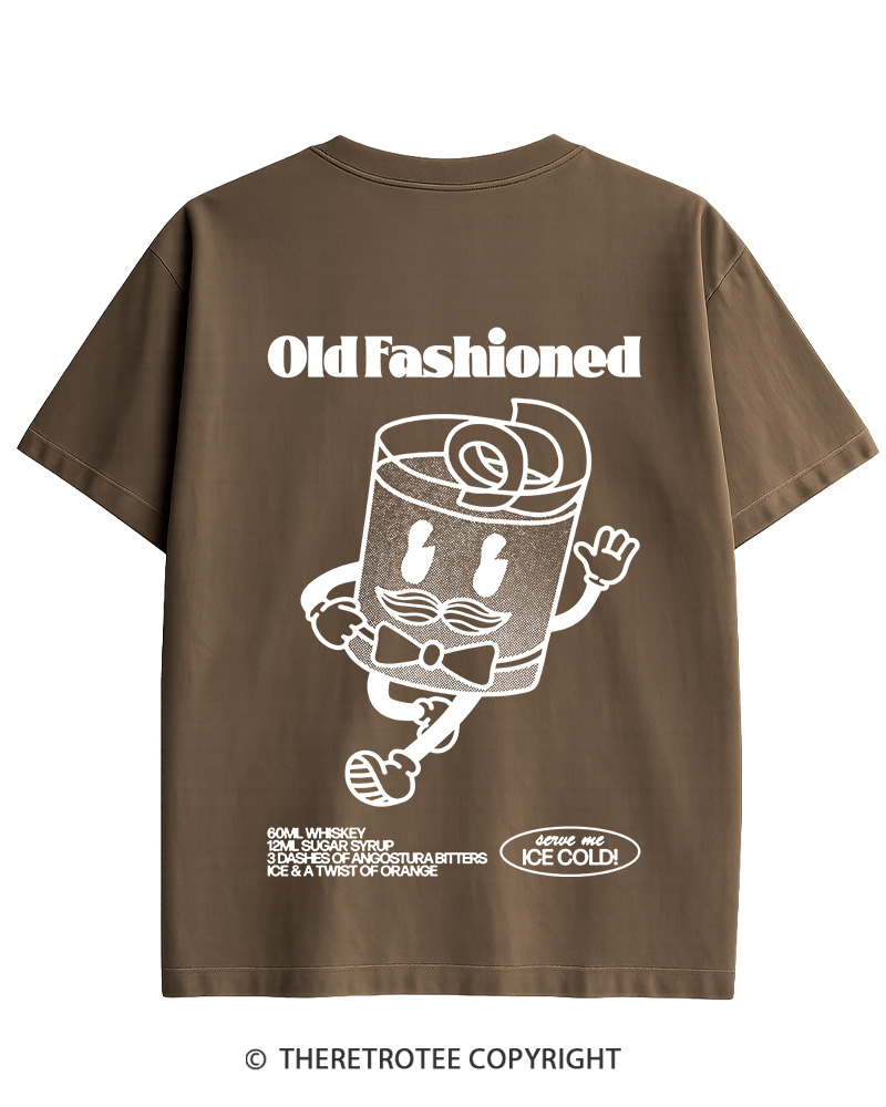 TheRetroTee Old Fashioned 1960s Cotton T-Shirt