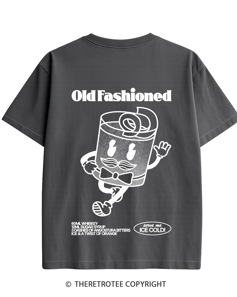 TheRetroTee Old Fashioned 1960s Cotton T-Shirt