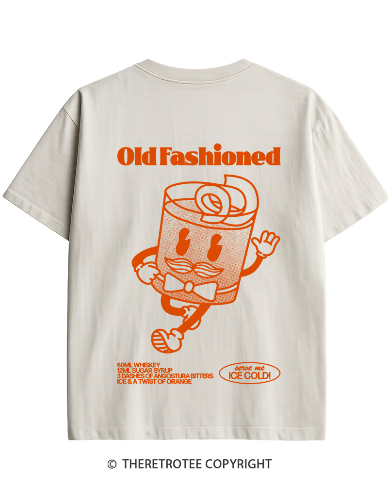 TheRetroTee Old Fashioned 1960s Cotton T-Shirt