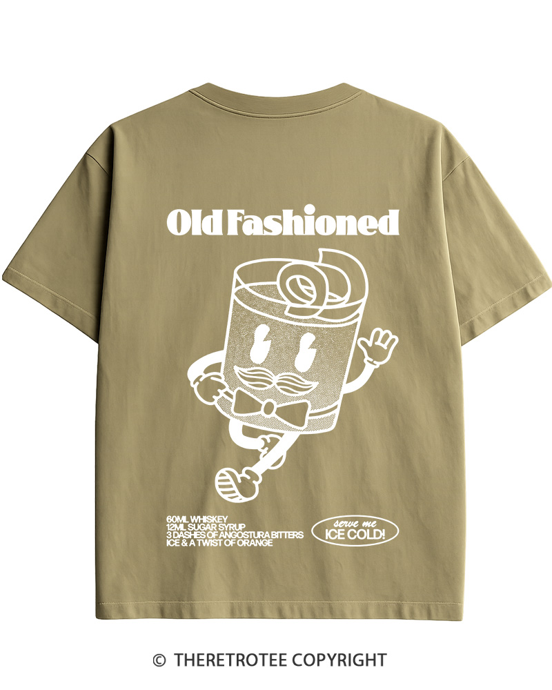 TheRetroTee Old Fashioned 1960s Cotton T-Shirt
