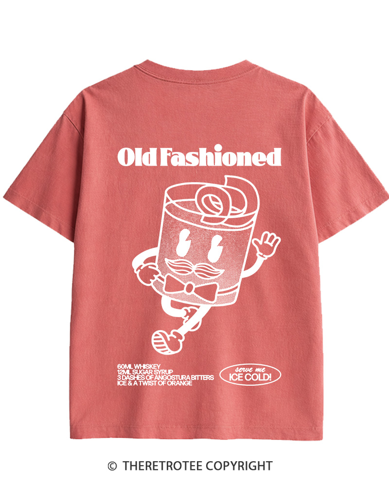 TheRetroTee Old Fashioned 1960s Cotton T-Shirt