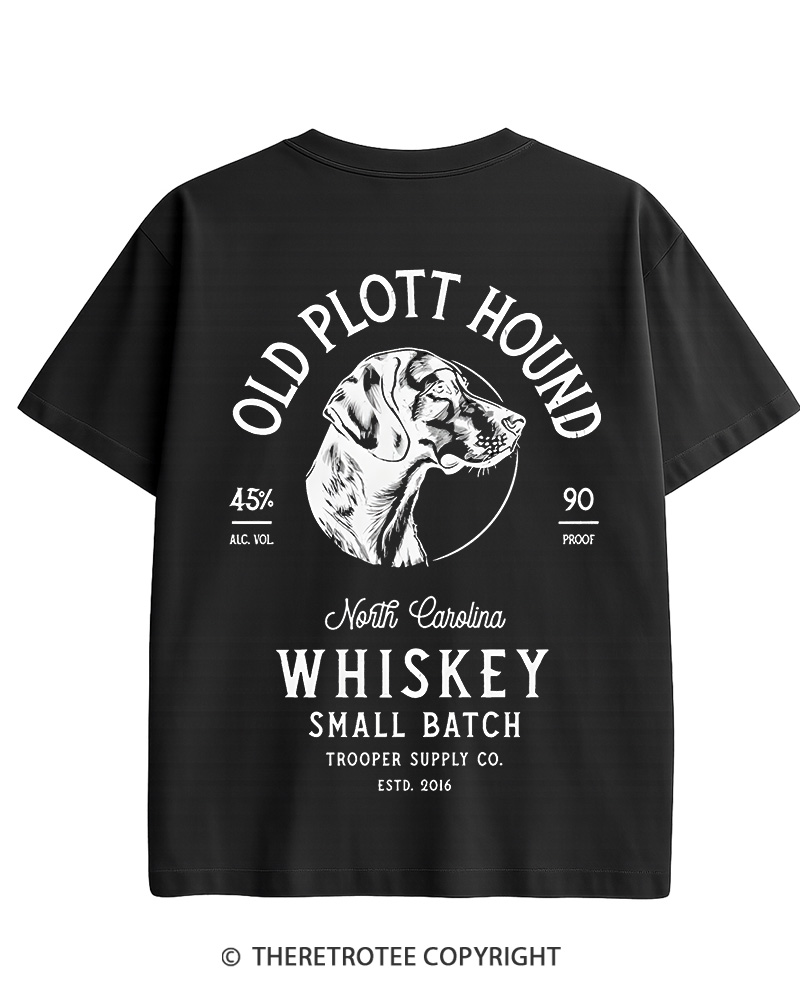 TheRetroTee Old Plott Hound Whiskey Cotton T-Shirt