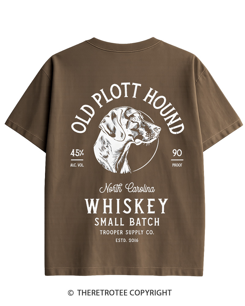 TheRetroTee Old Plott Hound Whiskey Cotton T-Shirt