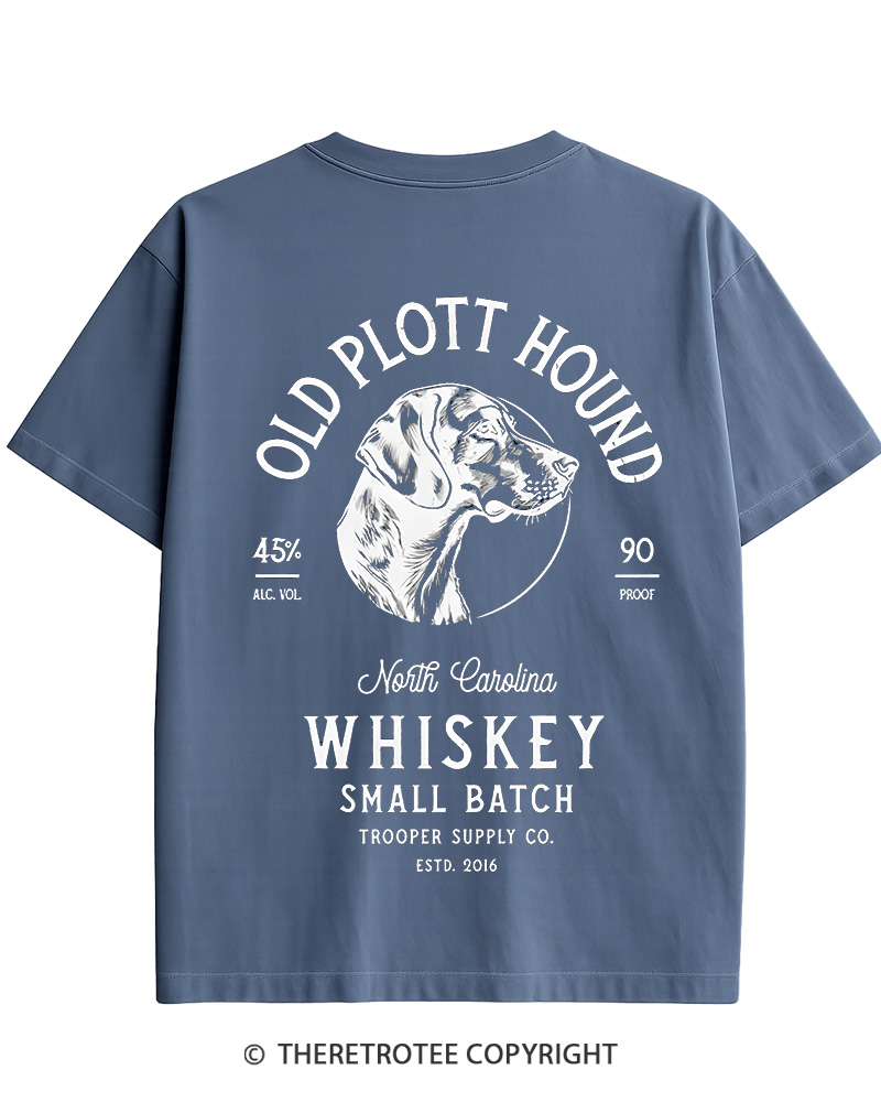 TheRetroTee Old Plott Hound Whiskey Cotton T-Shirt