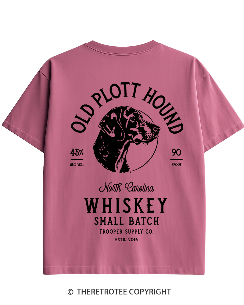 TheRetroTee Old Plott Hound Whiskey Cotton T-Shirt