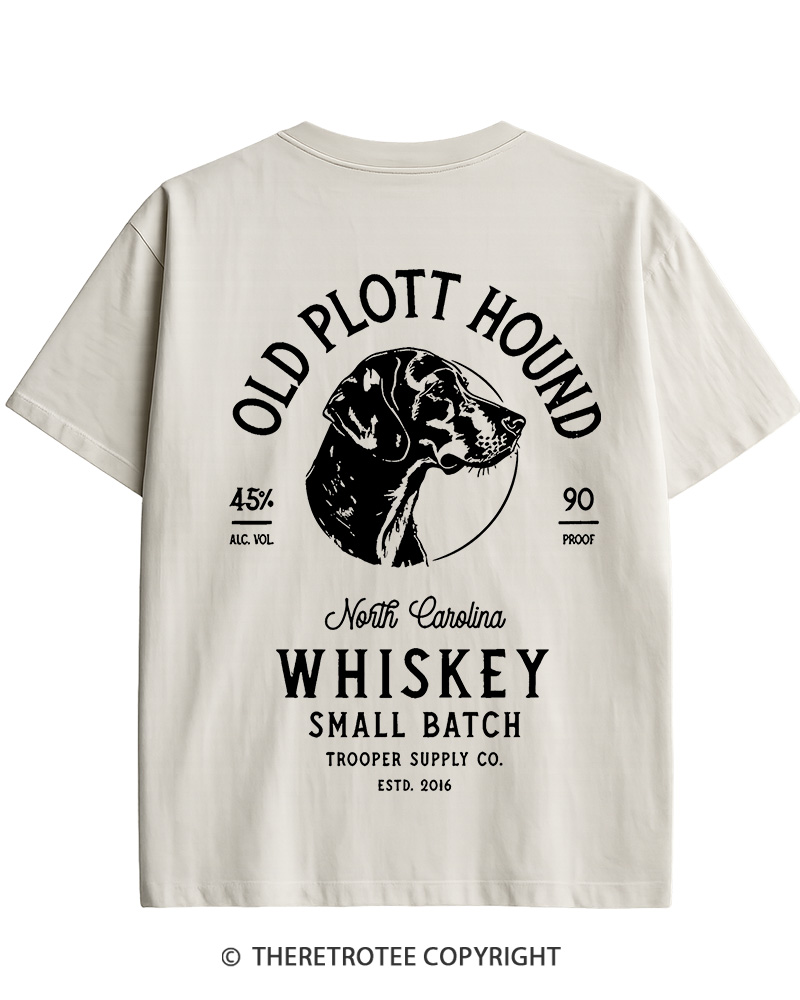 TheRetroTee Old Plott Hound Whiskey Cotton T-Shirt