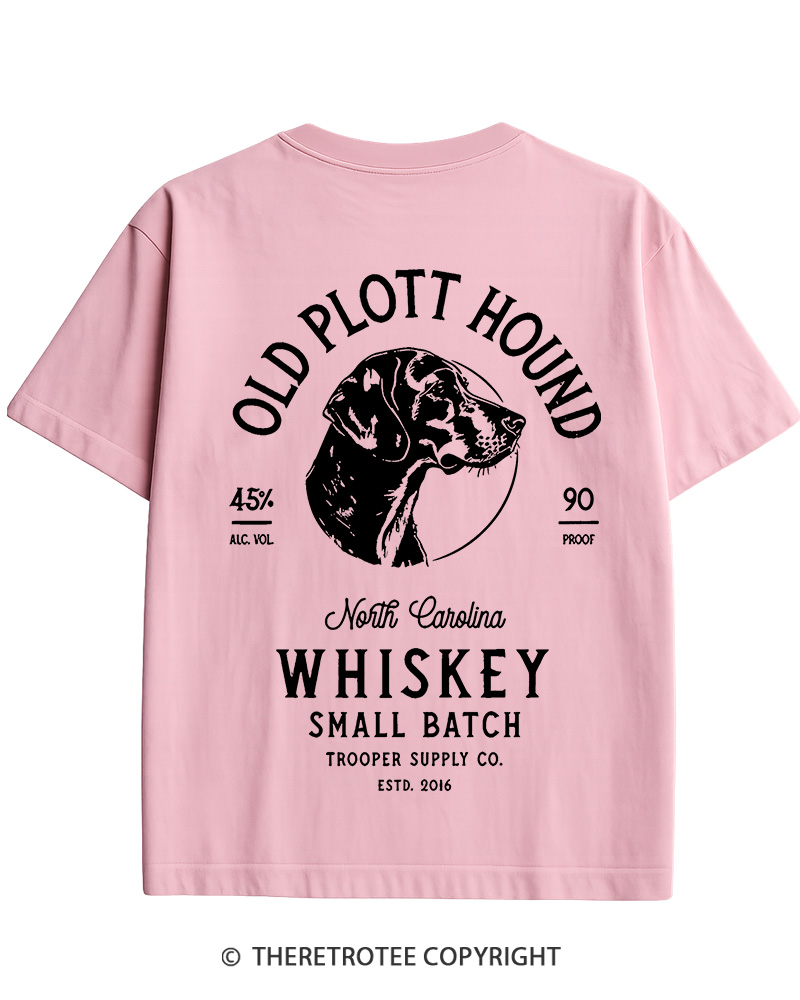TheRetroTee Old Plott Hound Whiskey Cotton T-Shirt