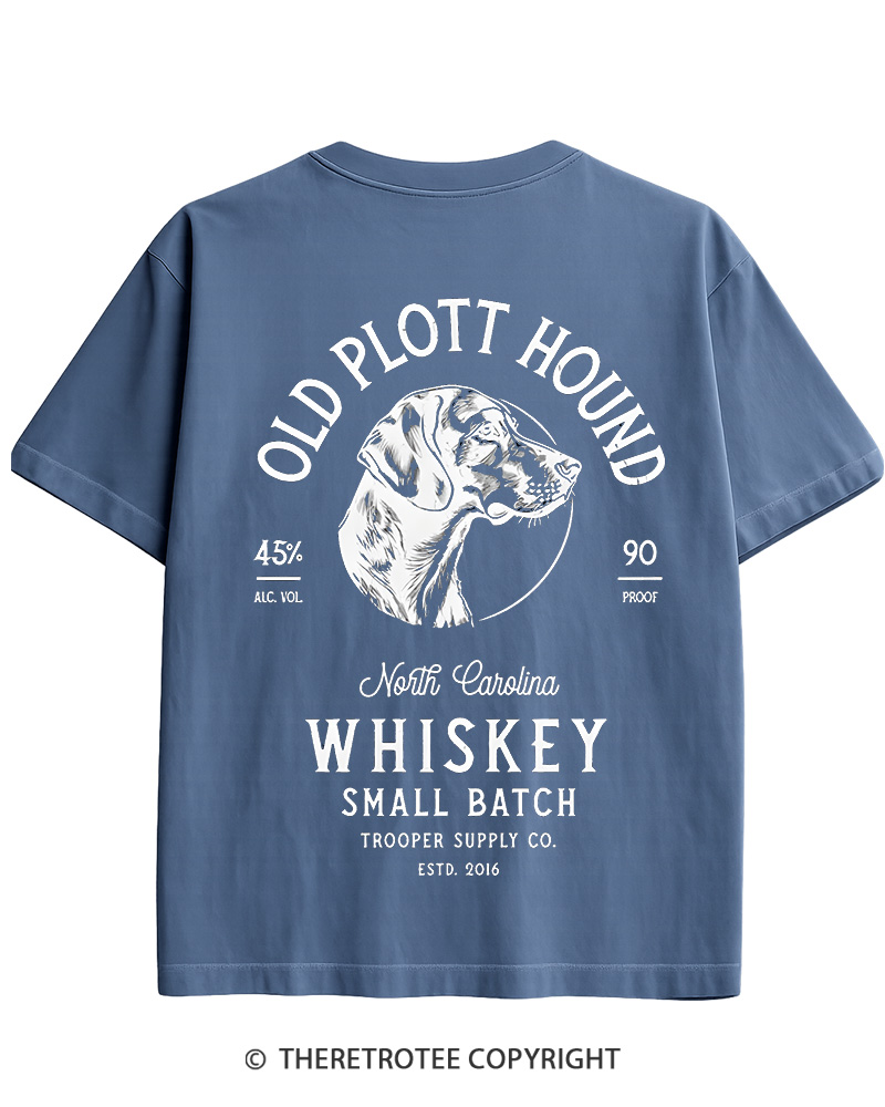 TheRetroTee Old Plott Hound Whiskey Cotton T-Shirt