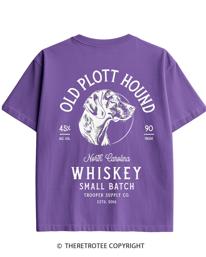 TheRetroTee Old Plott Hound Whiskey Cotton T-Shirt