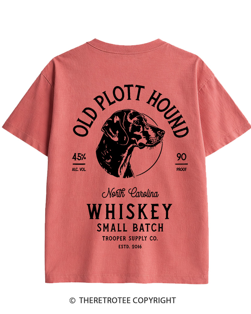 TheRetroTee Old Plott Hound Whiskey Cotton T-Shirt
