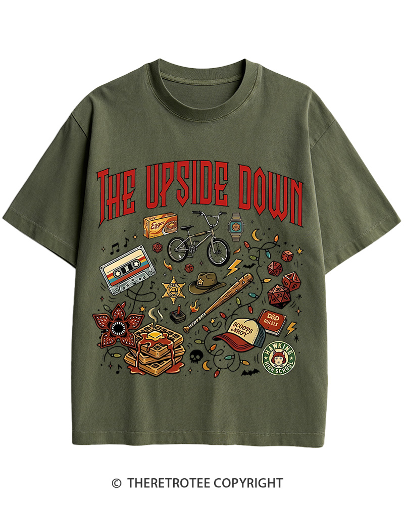 TheRetroTee The Upside World 1980s Cotton T-Shirt