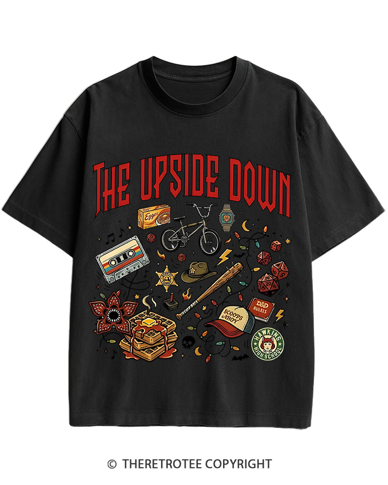 TheRetroTee The Upside World 1980s Cotton T-Shirt