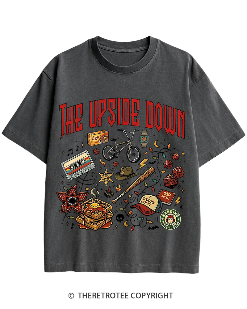 TheRetroTee The Upside World 1980s Cotton T-Shirt