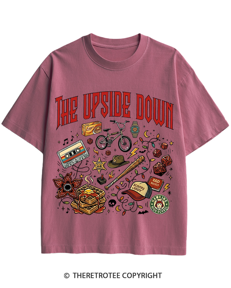 TheRetroTee The Upside World 1980s Cotton T-Shirt