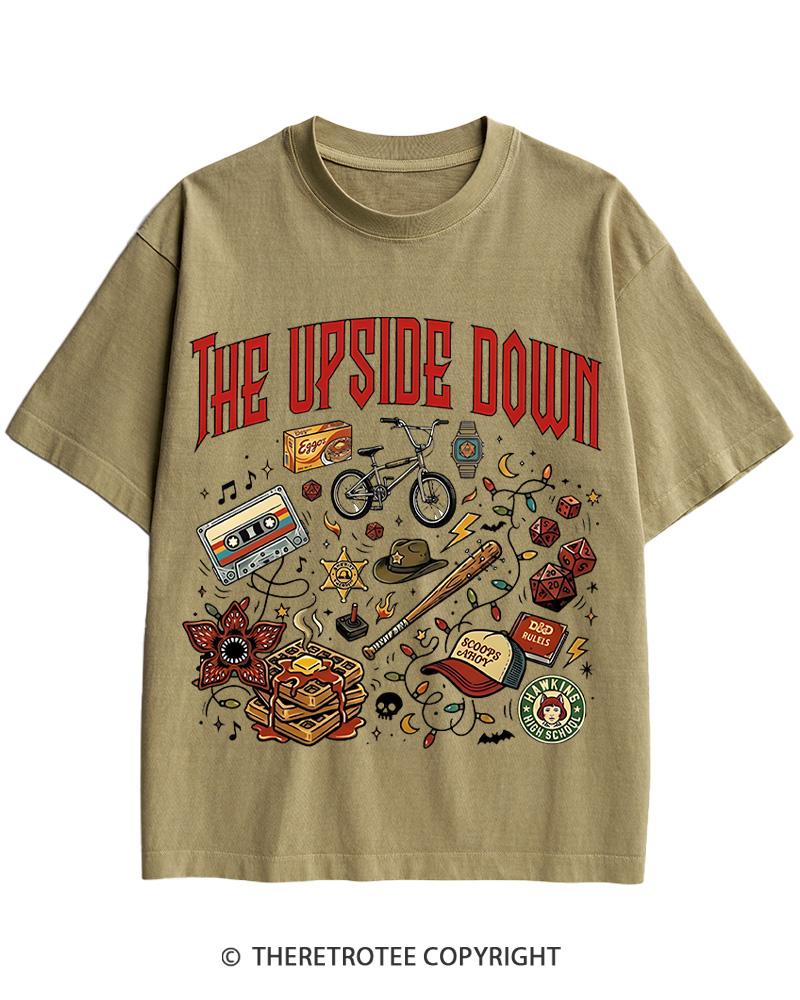 TheRetroTee The Upside World 1980s Cotton T-Shirt