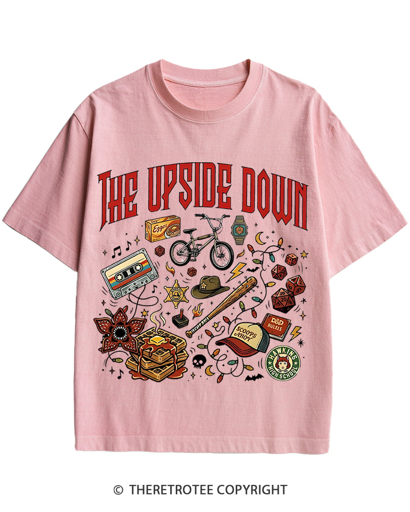 TheRetroTee The Upside World 1980s Cotton T-Shirt