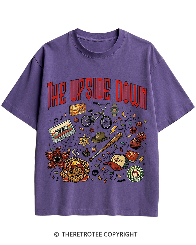 TheRetroTee The Upside World 1980s Cotton T-Shirt