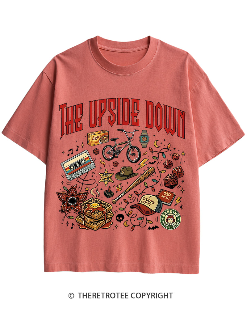 TheRetroTee The Upside World 1980s Cotton T-Shirt