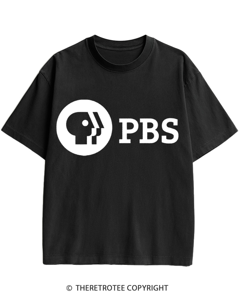 TheRetroTee Protect PBS Logo 1970s Cotton T-Shirt
