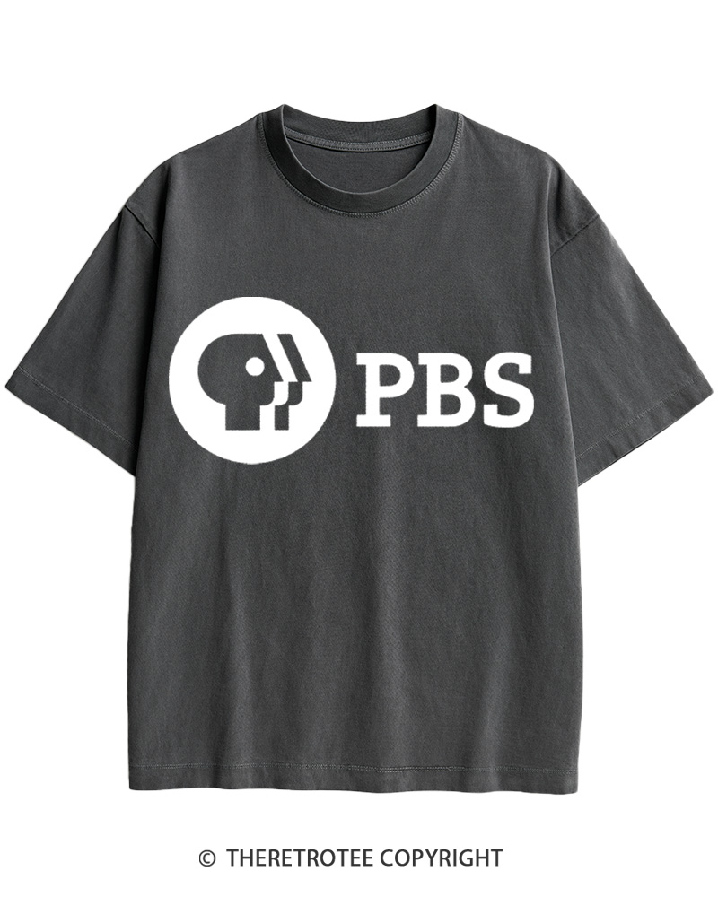 TheRetroTee Protect PBS Logo 1970s Cotton T-Shirt