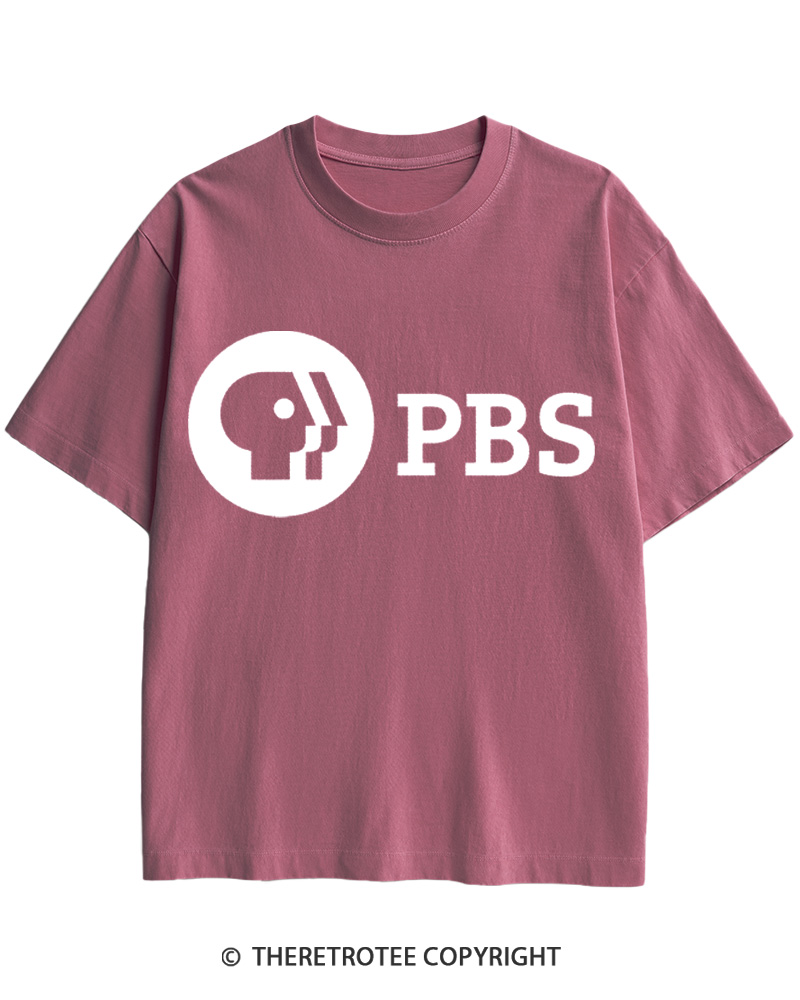 TheRetroTee Protect PBS Logo 1970s Cotton T-Shirt