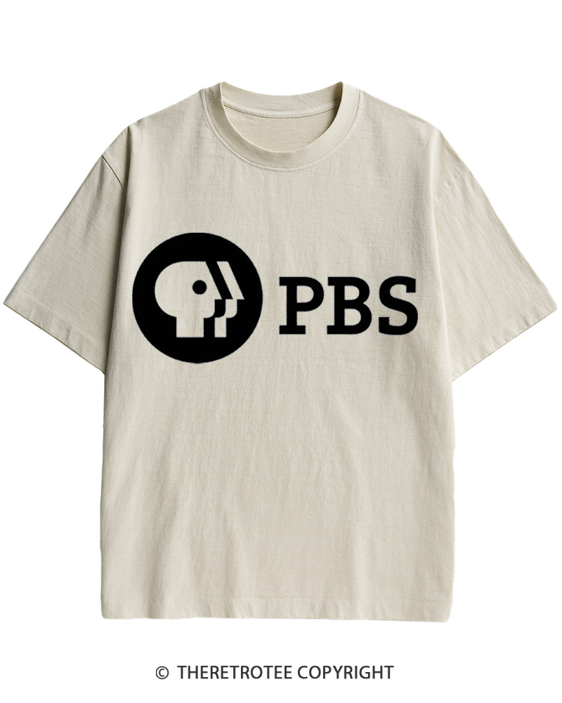 TheRetroTee Protect PBS Logo 1970s Cotton T-Shirt