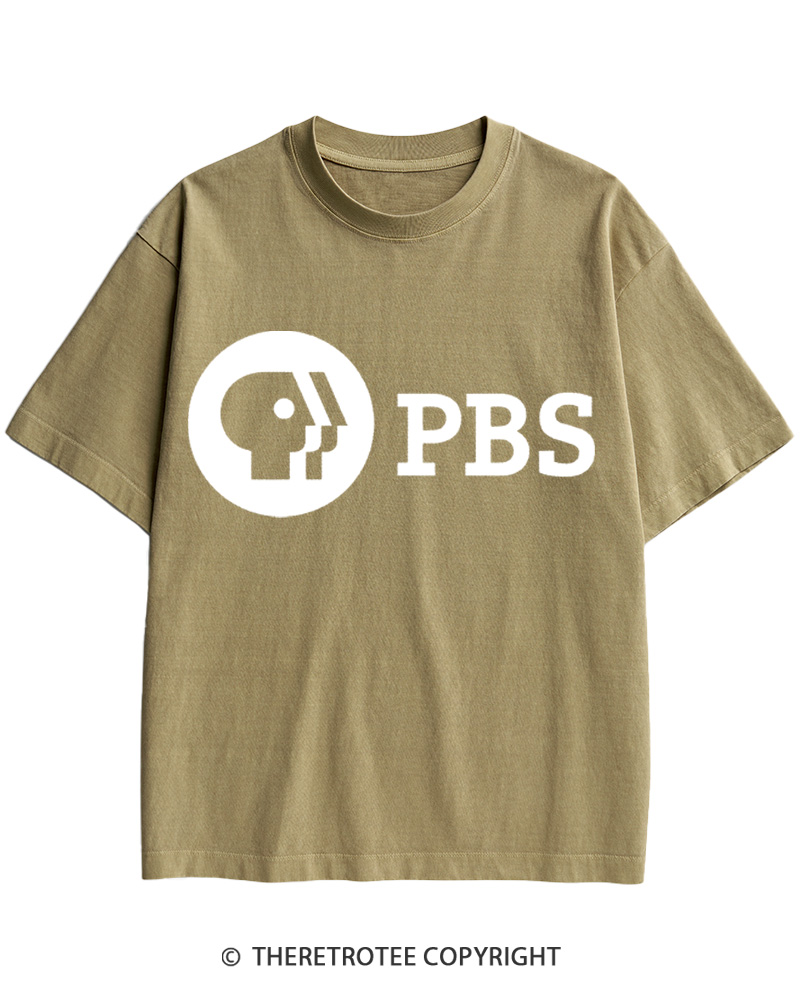TheRetroTee Protect PBS Logo 1970s Cotton T-Shirt