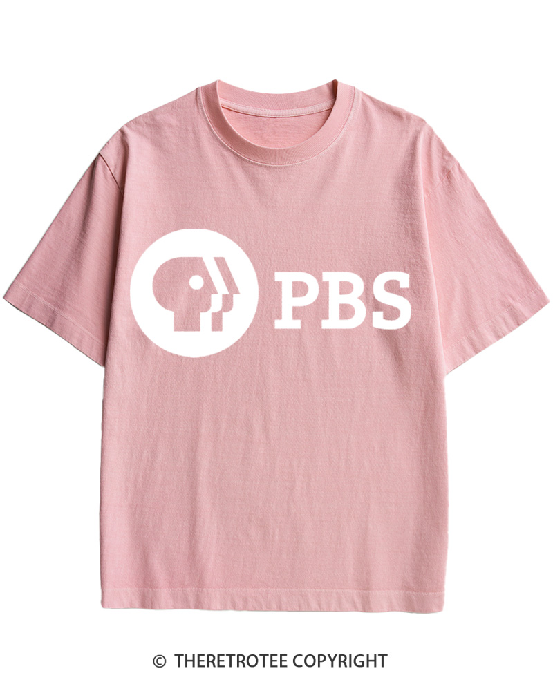 TheRetroTee Protect PBS Logo 1970s Cotton T-Shirt
