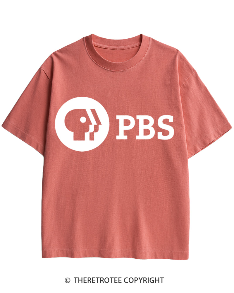 TheRetroTee Protect PBS Logo 1970s Cotton T-Shirt