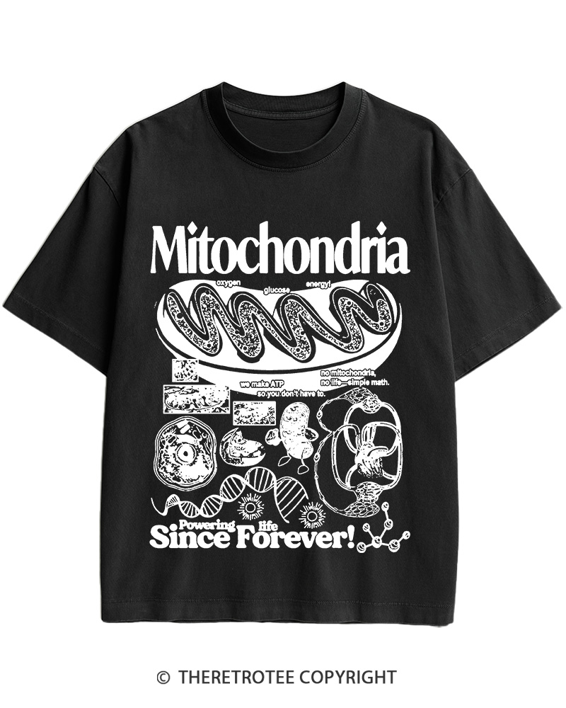 TheRetroTee Mitochondria 1960s Cotton T-Shirt