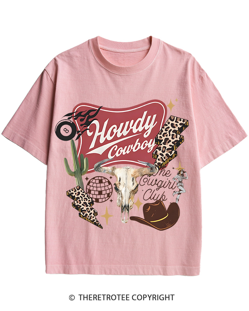 TheRetroTee Cowboy Skull Disco 1970s Cotton T-Shirt